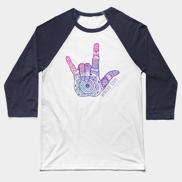 Spread Love Baseball T-Shirt by Illuminated_Illustrations